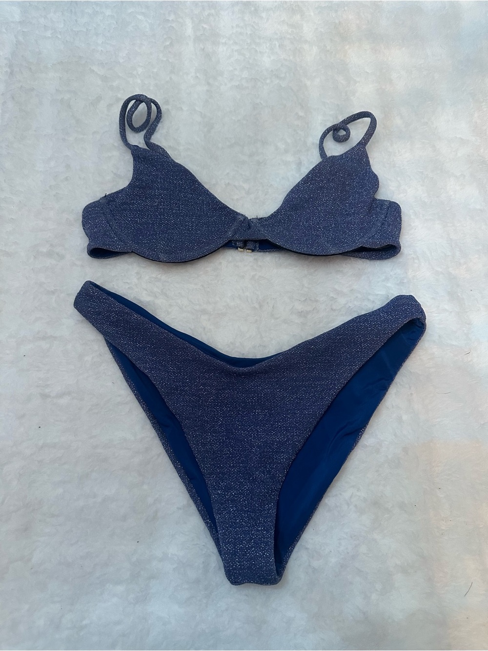 Beach Riot Purple Shimmer Underwire Bikini Set - Picture 3 of 12
